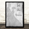 The Cure Just Like Heaven Grey Song Lyric Man Lady Dancing Quote Print