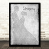 The Cure LoveGrey Song Man Lady Dancing Grey Song Lyric Quote Print