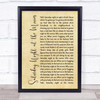 The Drifters Saturday Night at the Movies Rustic Script Song Lyric Print