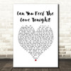 The Lion King Can You Feel The Love Tonight White Heart Song Lyric Print