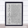 The Lovin' Spoonful Do You Believe In Magic Rustic Script Grey Song Lyric Print