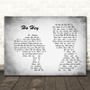 The Lumineers Ho Hey Man Lady Couple Grey Song Lyric Quote Print