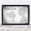 The Magic Numbers I See You, You See Me Man Lady Couple Grey Song Lyric Print