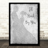 The Pretenders I'll Stand By You Man Lady Dancing Grey Song Lyric Quote Print