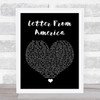 The Proclaimers Letter From America Black Heart Song Lyric Print