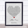 The Proclaimers Letter From America Grey Heart Song Lyric Print