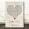 The Proclaimers Letter From America Script Heart Song Lyric Print