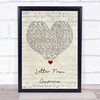 The Proclaimers Letter From America Script Heart Song Lyric Print
