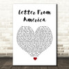 The Proclaimers Letter From America White Heart Song Lyric Print