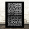 Amy Winehouse Love Is A Losing Game Black White Song Lyric Quote Print