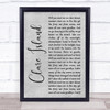 The Saw Doctors Clare Island Grey Rustic Script Song Lyric Print
