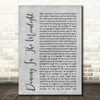 Thin Lizzy Dancing In The Moonlight Grey Rustic Script Song Lyric Print