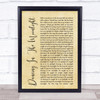 Thin Lizzy Dancing In The Moonlight Rustic Script Song Lyric Print