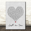 Three Days Grace Lost in You Grey Heart Song Lyric Print