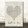 Three Days Grace Lost in You Script Heart Song Lyric Print