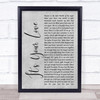 Tim McGraw It's Your Love Rustic Script Grey Song Lyric Quote Print