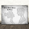 Tom Jones Green Green Grass Of Home Man Lady Couple Grey Song Lyric Quote Print