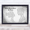 Tom Jones Green Green Grass Of Home Man Lady Couple Grey Song Lyric Quote Print