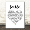 Westlife Smile White Heart Song Lyric Print