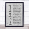 Wet Wet Wet Love Is All Around Rustic Script Grey Song Lyric Quote Print