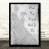 Whitney Houston Didn't We Almost Have It All Man Lady Dancing Grey Song Print