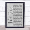 Whitney Houston I Look To You Rustic Script Grey Song Lyric Quote Print