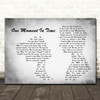 Whitney Houston One Moment In Time Man Lady Couple Grey Song Lyric Quote Print