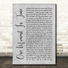 Whitney Houston One Moment In Time Rustic Script Grey Song Lyric Quote Print