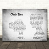 Yazoo Only You Man Lady Couple Grey Song Lyric Print