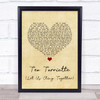 Queen Teo Torriatte (Let Us Cling Together) Vintage Heart Song Lyric Quote Music Print