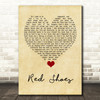 Elvis Costello (The Angels Wanna Wear My) Red Shoes Vintage Heart Song Lyric Quote Music Print