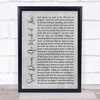 Eurythmics Sweet Dreams (Are Made of This) Grey Rustic Script Song Lyric Quote Music Print