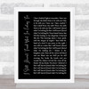 U2 I Still Haven't Found What I'm Looking For Black Script Song Lyric Quote Music Print