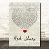 Elvis Costello (The Angels Wanna Wear My) Red Shoes Script Heart Song Lyric Quote Music Print