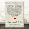 Marvin Gaye How Sweet It Is (To Be Loved By You) Script Heart Song Lyric Quote Music Print