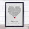 Sleeping With Sirens Scene One James Dean & Audrey Hepburn Grey Heart Song Lyric Quote Music Print