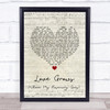 Edison Lighthouse Love Grows (Where My Rosemary Goes) Script Heart Song Lyric Quote Music Print