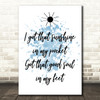 Blue Can't Stop The Feeling Justin Timberlake Song Lyric Quote Print