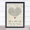 The Beatles With A Little Help From My Friends Script Heart Song Lyric Quote Music Print