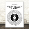 Emile Ford What Do You Want To Make Those Eyes at Me For Vinyl Record Song Lyric Quote Music Print