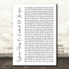 Fall Out Boy Sophomore Slump Or Comeback Of The Year White Script Song Lyric Quote Music Print