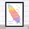 Tyler Childers Feathered Indians Watercolour Feather & Birds Song Lyric Quote Music Print