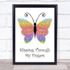 ABBA Slipping Through My Fingers Rainbow Butterfly Song Lyric Quote Music Print