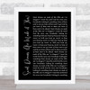 Eurythmics Sweet Dreams (Are Made of This) Black Script Song Lyric Quote Music Print