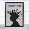 My Chemical Romance Famous Last Words Musical Instrument Mohawk Song Lyric Quote Music Print