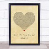 Rihanna ft. Eminem Love The Way You Lie (Part 2) Vintage Heart Song Lyric Quote Music Print