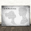 George Harrison Got My Mind Set On You Man Lady Couple Grey Song Lyric Quote Music Print