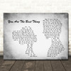 Ray LaMontagne You Are The Best Thing Man Lady Couple Grey Song Lyric Quote Music Print