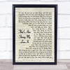 Otis Redding That's How Strong My Love Is Vintage Script Song Lyric Quote Music Print