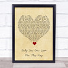 Keith Urban Only You Can Love Me This Way Vintage Heart Song Lyric Quote Music Print